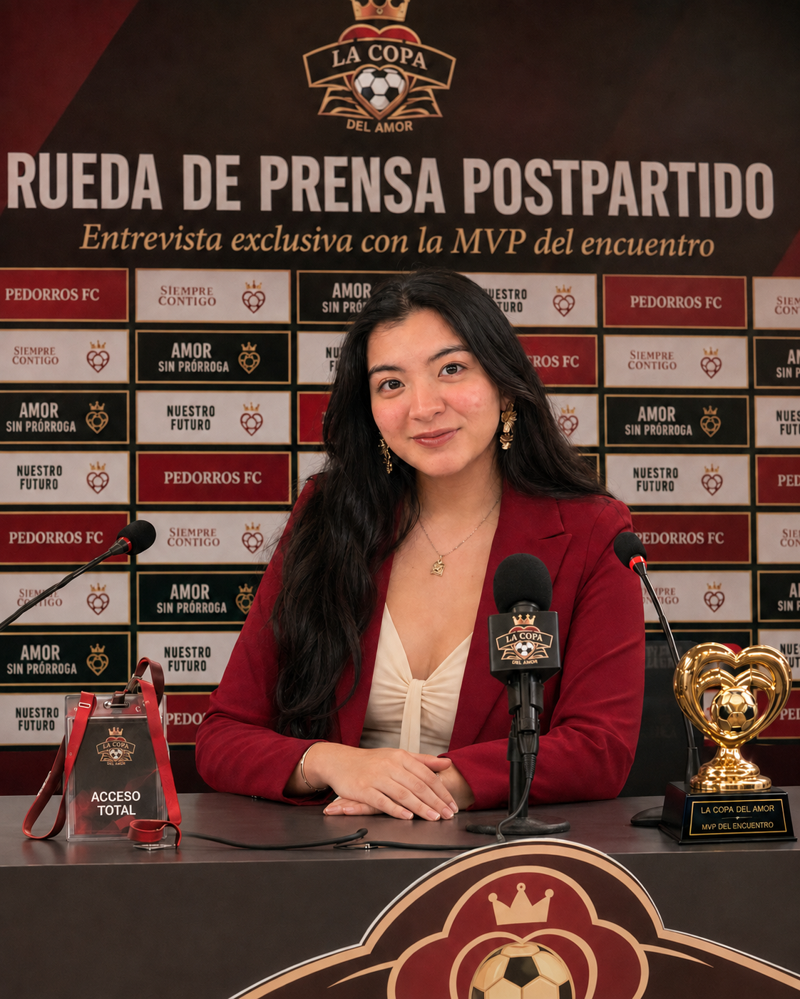 La MVP en la rueda de prensa postpartido