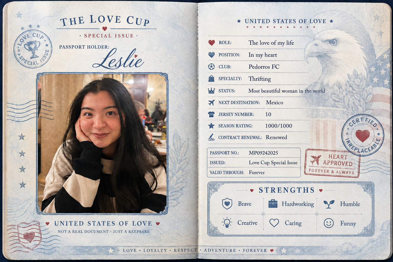 Pasaporte The Love Cup de Leslie, edición especial de la temporada